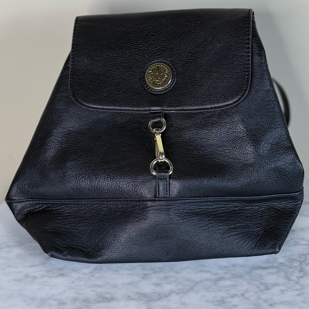 Source Unknown Black Backpack With Gold Accents - image 1